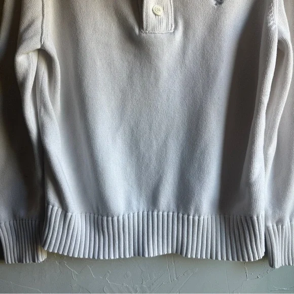 American Eagle Y2K Quarter Zip/Button Up Heavy Knit Sweater Classic Fit‎ Sz M - Picture 6 of 10